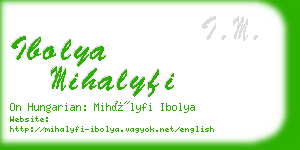 ibolya mihalyfi business card